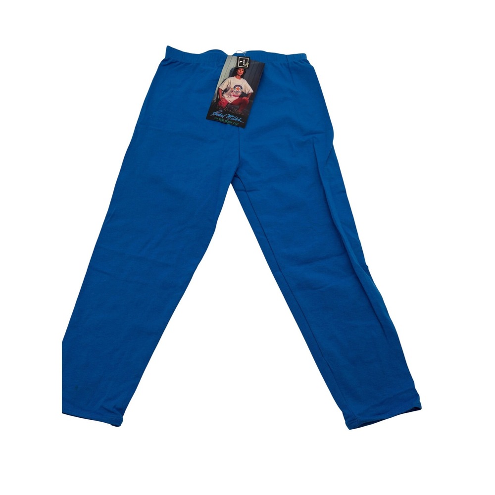 Vintage Rachel McLish The Body Co Blue Leggings tights pants Large NWT 90s 80s